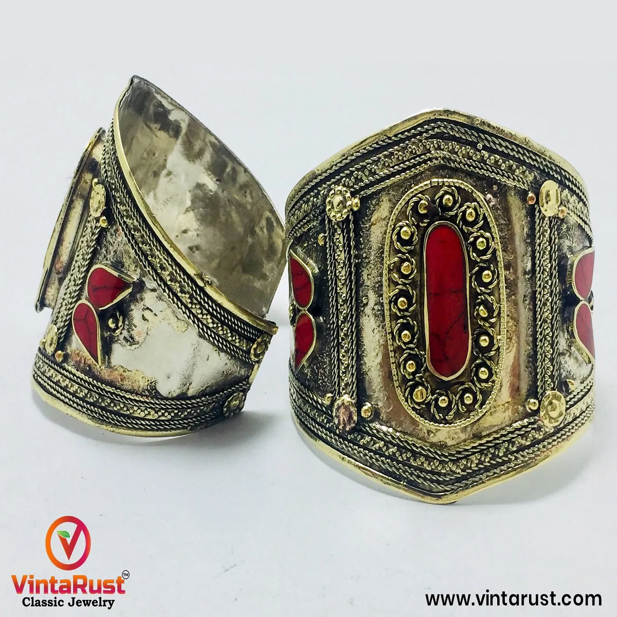 Tribal Antique Handmade Boho Cuff Bracelet