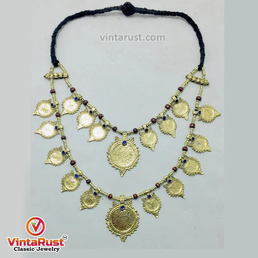 Tribal Vintage Two Layers Coins Necklace