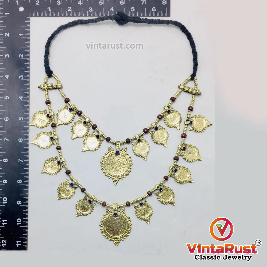 Tribal Vintage Two Layers Coins Necklace