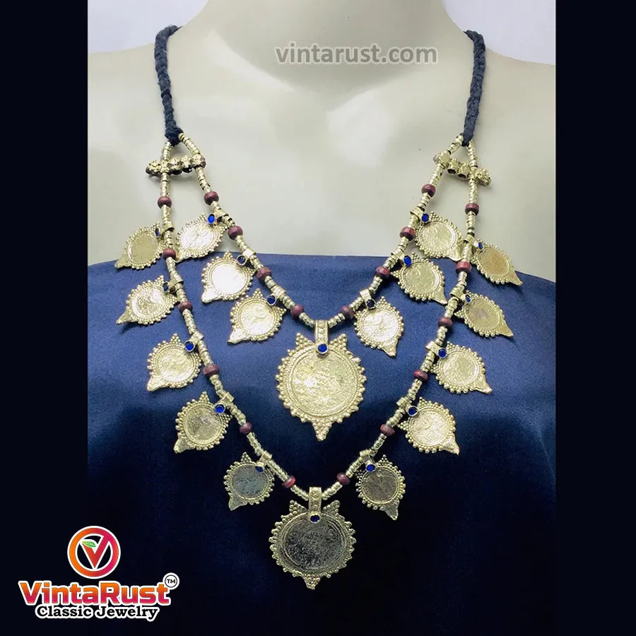 Tribal Vintage Two Layers Coins Necklace