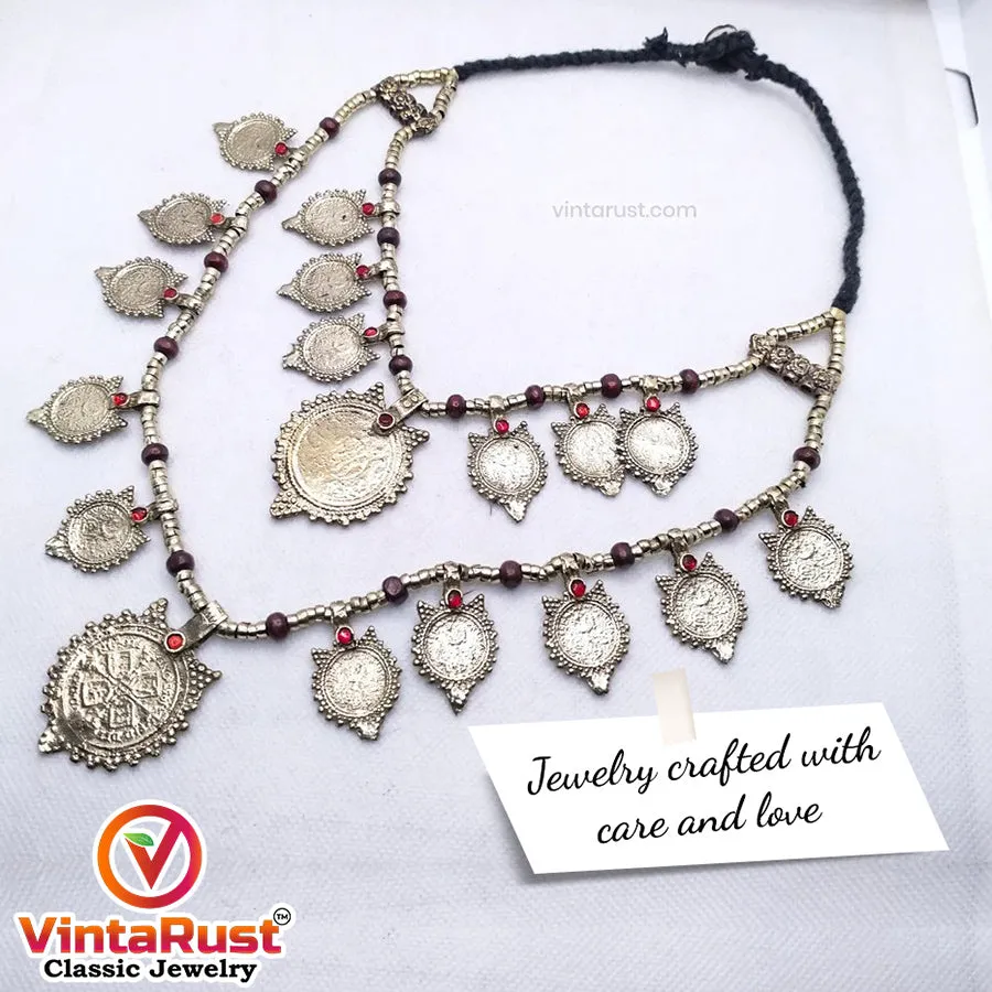 Tribal Vintage Two Layers Coins Necklace