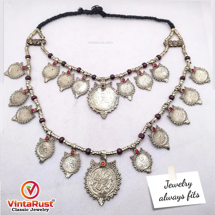 Tribal Vintage Two Layers Coins Necklace