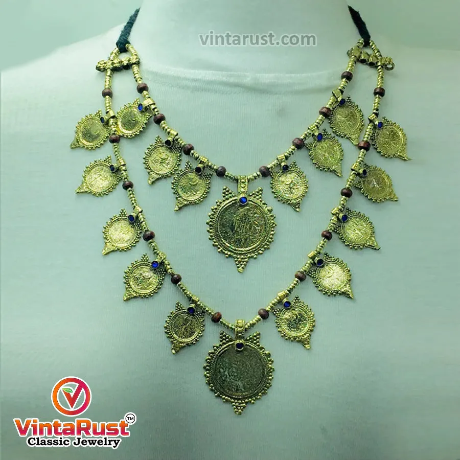 Tribal Vintage Two Layers Coins Necklace