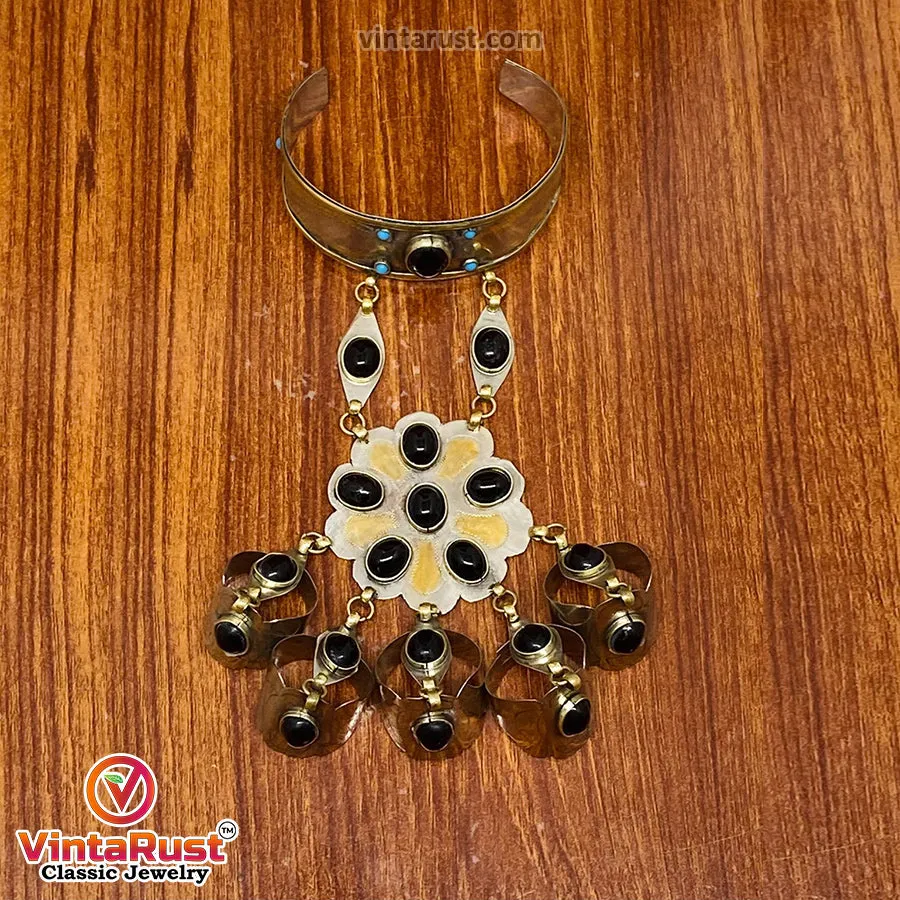 Turkmen Slave Bracelet With Black Stones
