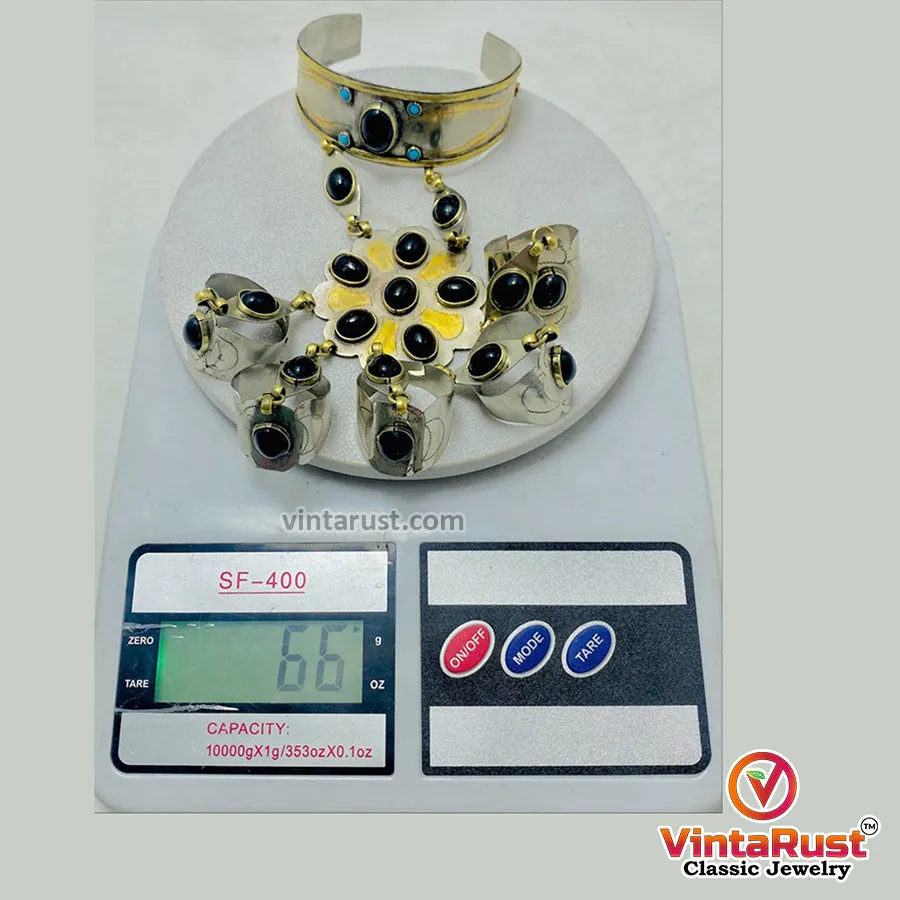 Turkmen Slave Bracelet With Black Stones
