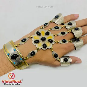 Turkmen Slave Bracelet With Black Stones