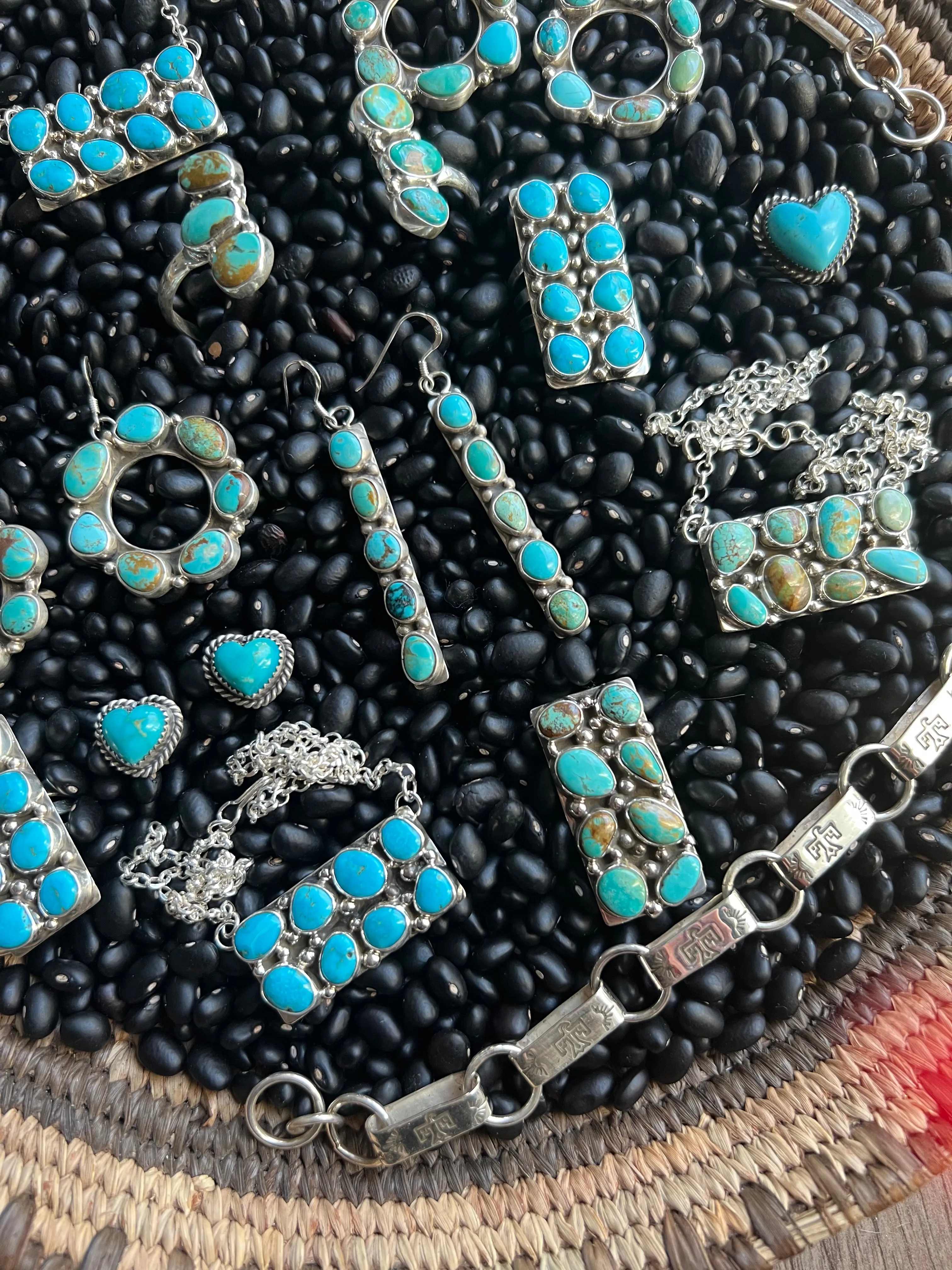 Turquoise Circle Earrings