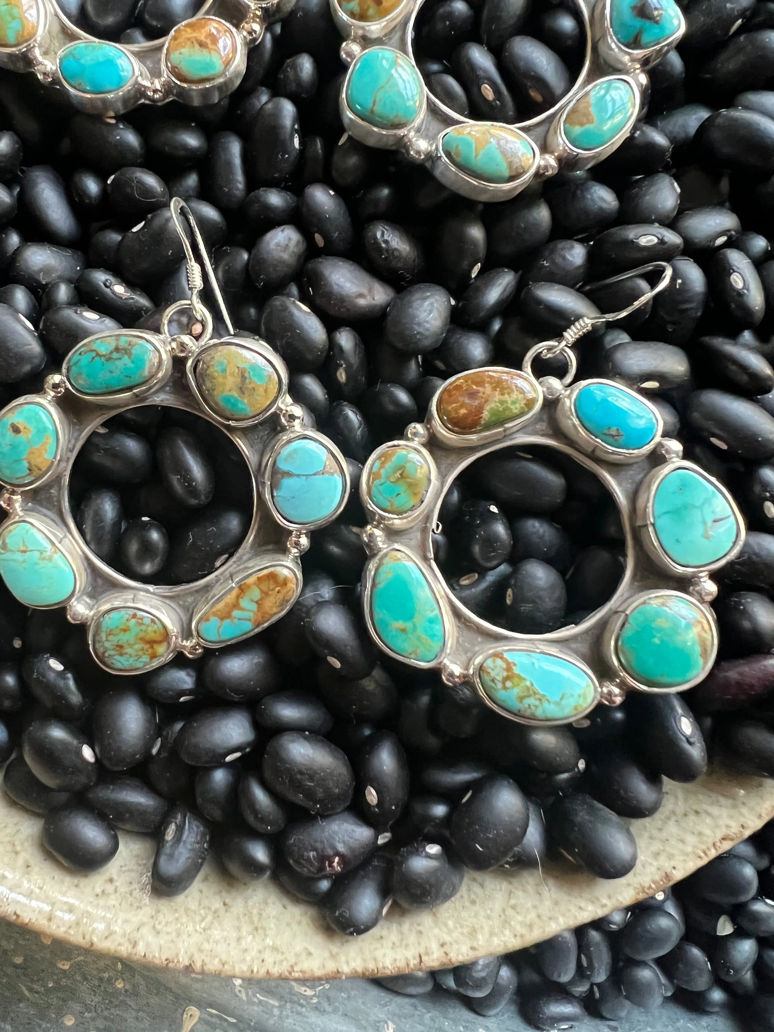 Turquoise Circle Earrings