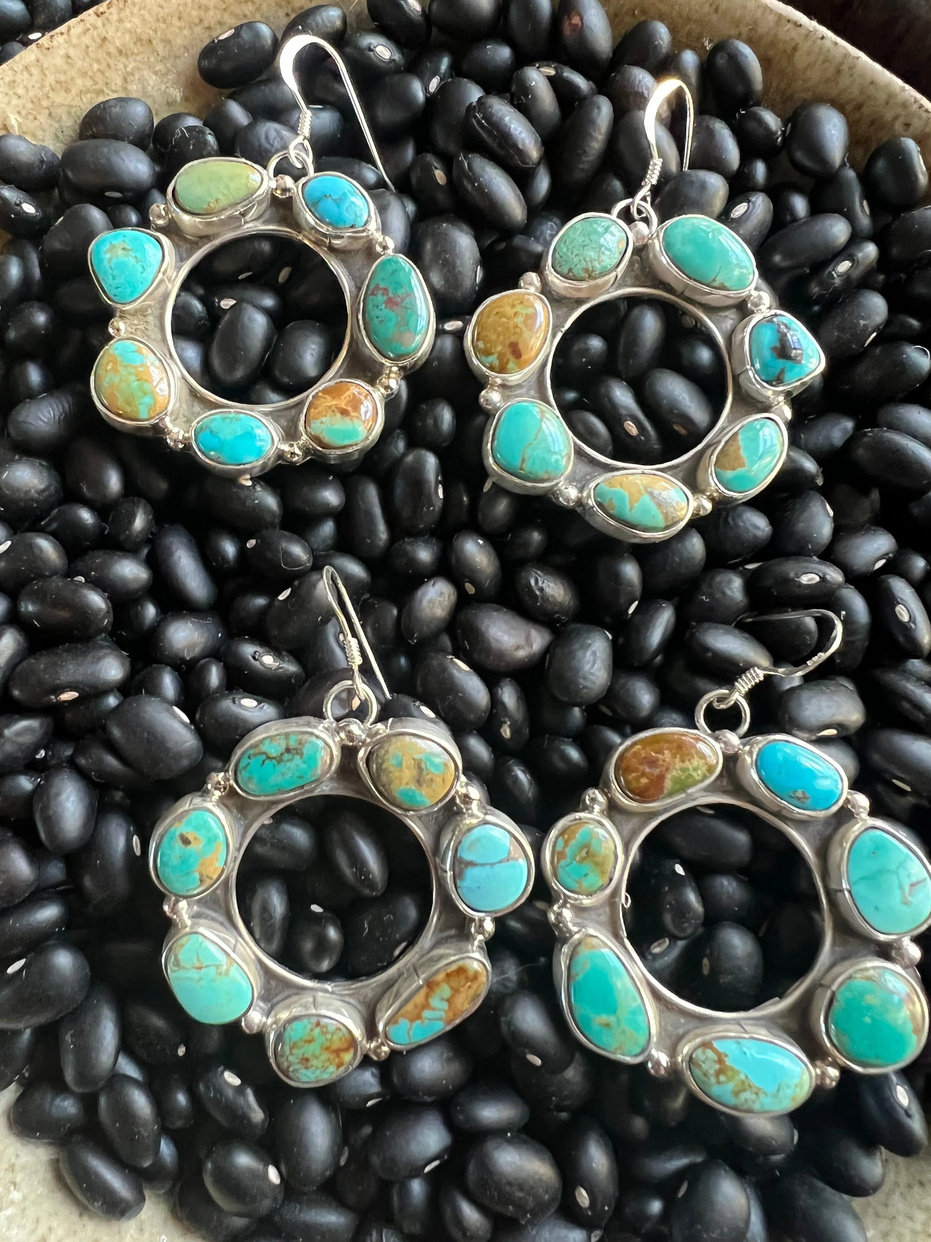 Turquoise Circle Earrings