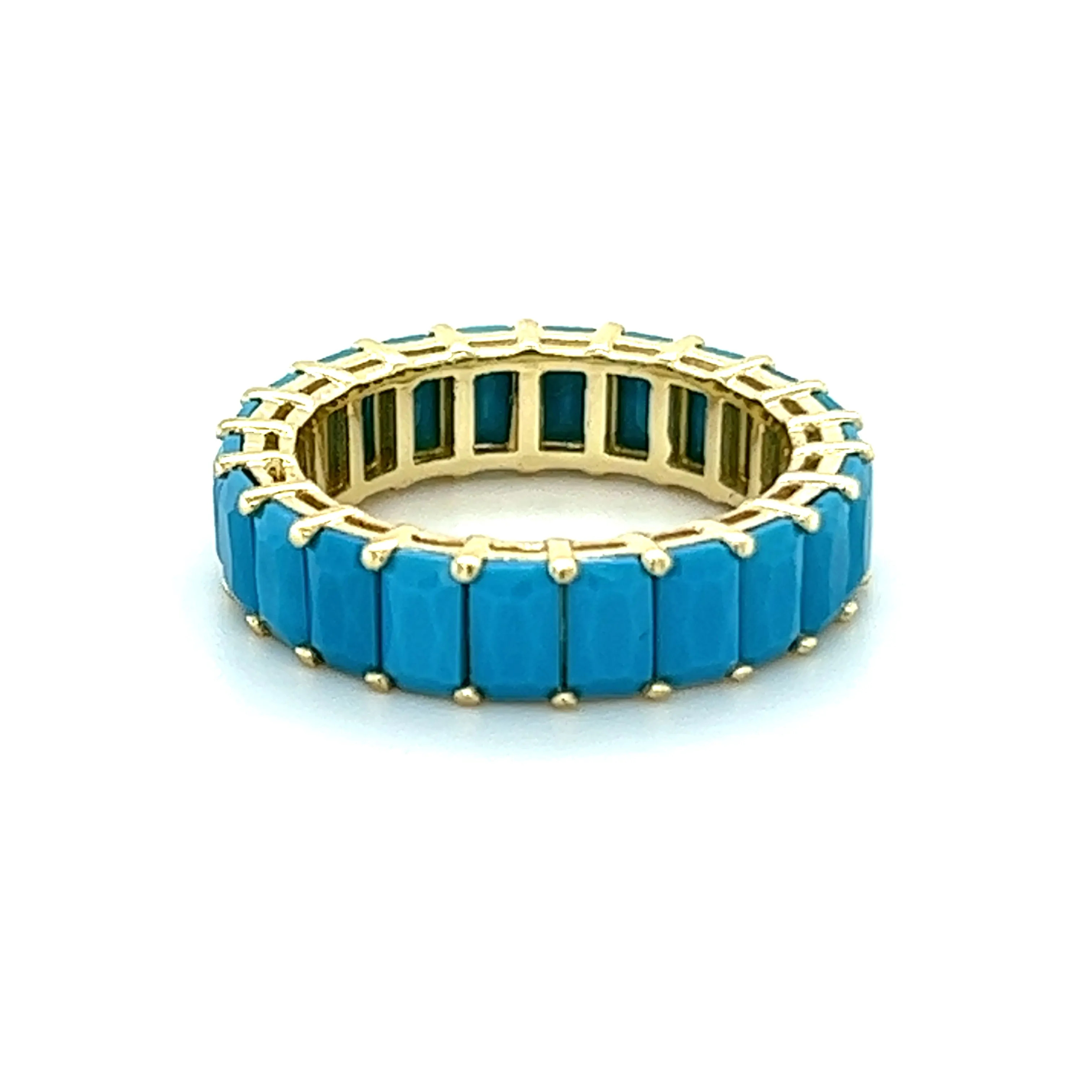 Turquoise CZ's Eternity Ring