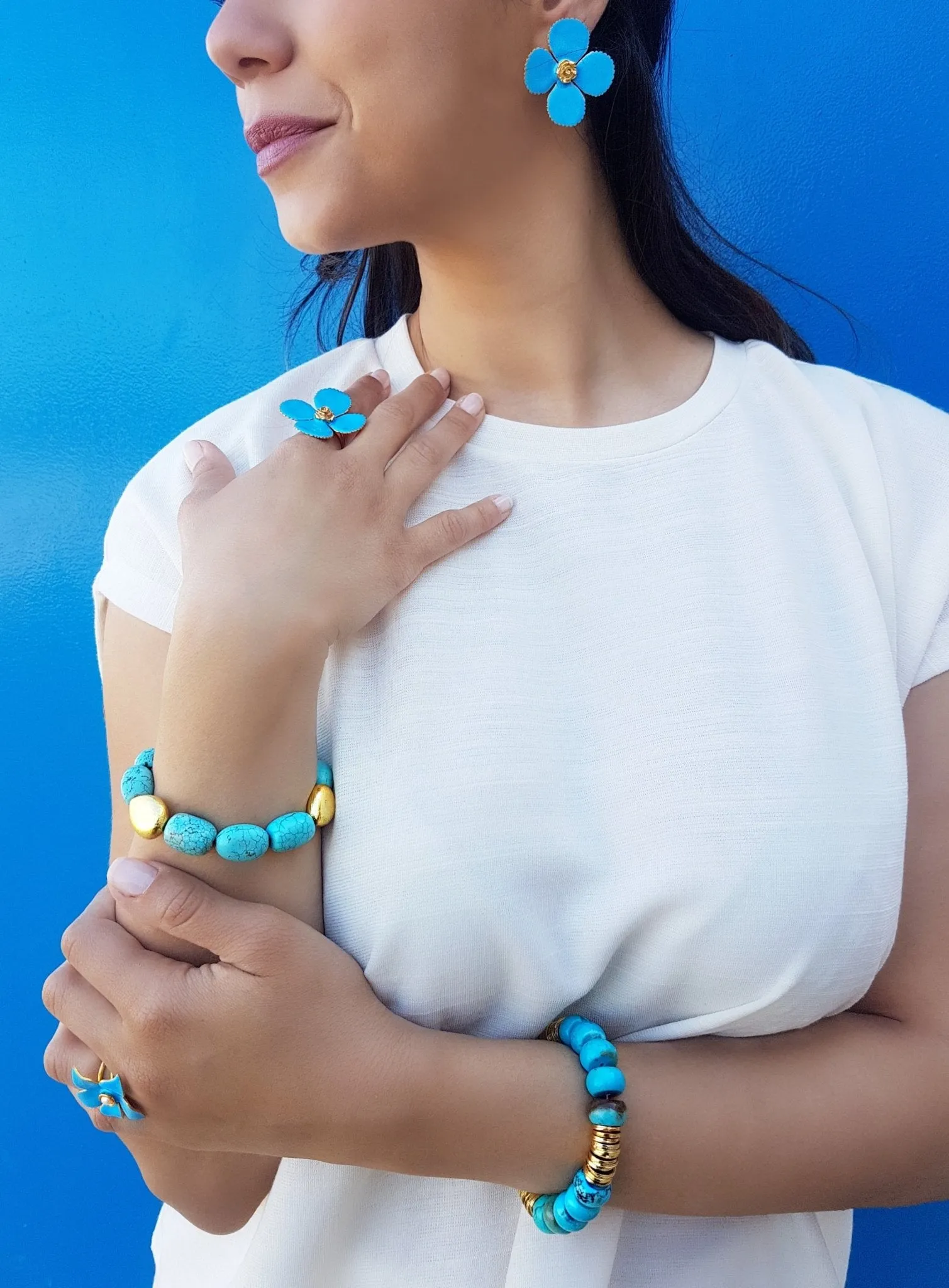 TURQUOISE | GOLD DISC