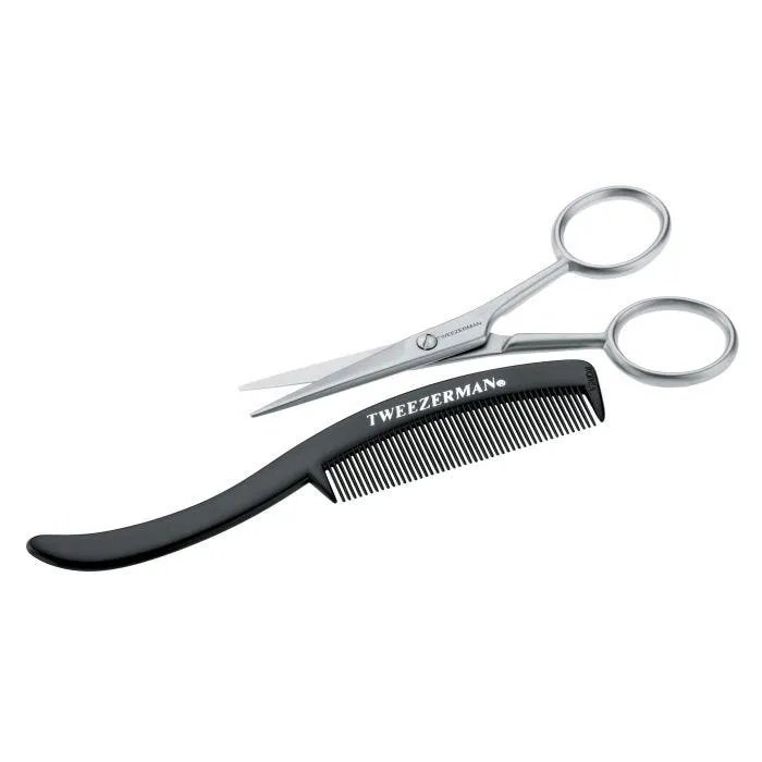 Tweezerman G.E.A.R Moustache Scissors & Comb