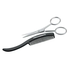 Tweezerman G.E.A.R Moustache Scissors & Comb