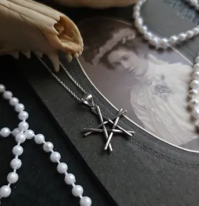 Twig Pentacle Necklace - Sterling Silver