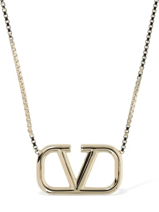 Valentino Garavani   V logo signature long necklace 