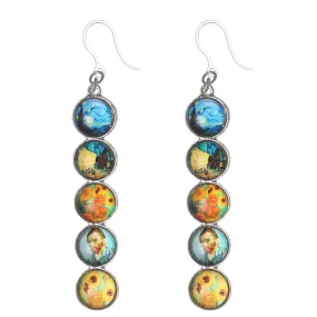 Van Gogh Artwork Dangles Hypoallergenic Earrings for Sensitive Ears Made with Plastic Posts