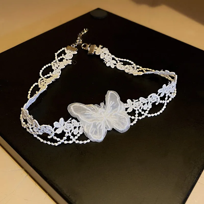 VenusFox Lace Mesh Butterfly Choker