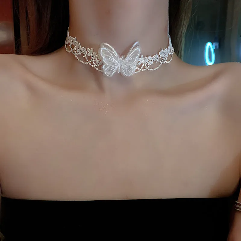 VenusFox Lace Mesh Butterfly Choker