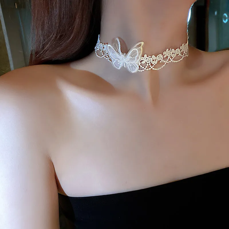 VenusFox Lace Mesh Butterfly Choker