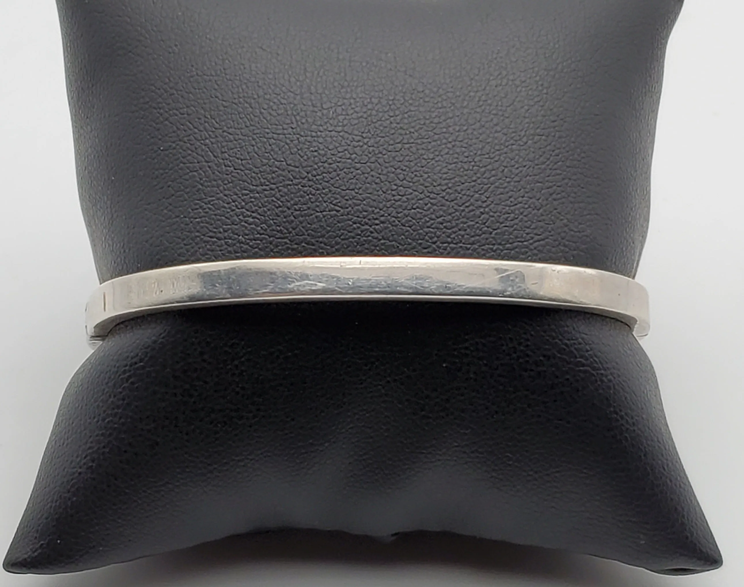 Vintage 950 Silver Turquoise Hinged Bangle