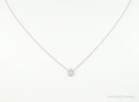 Vintage Designer London Links Diamond Sterling Silver Necklace