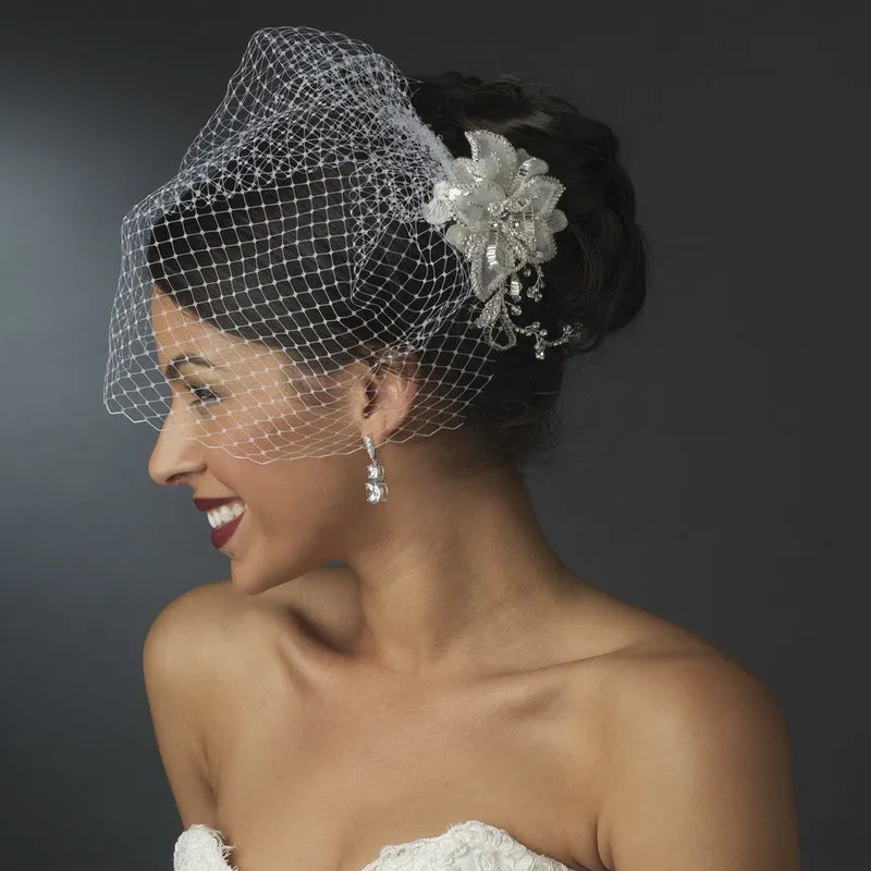 Vintage Inspired Swarovski Crystal Bridal Flower Hair Comb
