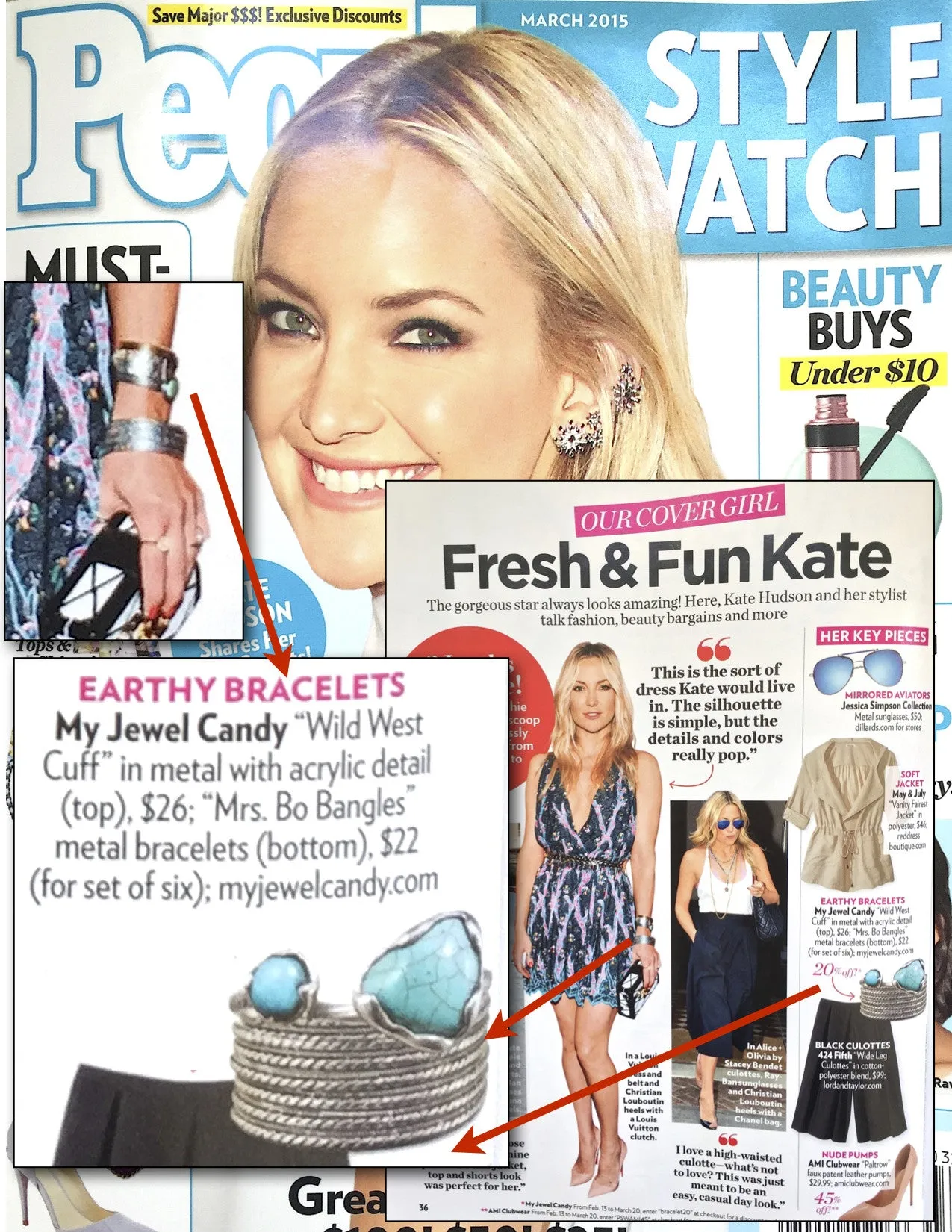 Wild West Cuff Bracelet (As seen in People Stye Watch Magazine)