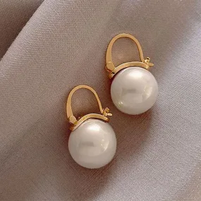 Women Earrings Imitation Pearls Ball Hook Earrings Eardrops Bridal Wedding Party Jewelry