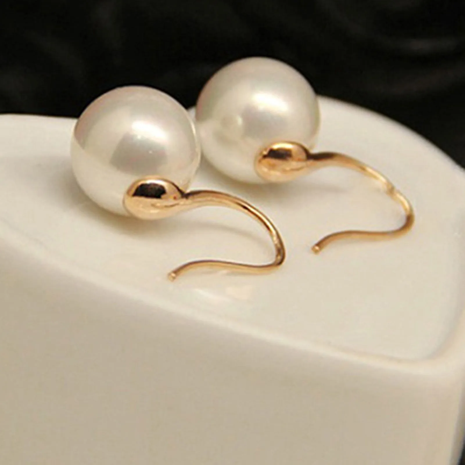 Women Earrings Imitation Pearls Ball Hook Earrings Eardrops Bridal Wedding Party Jewelry