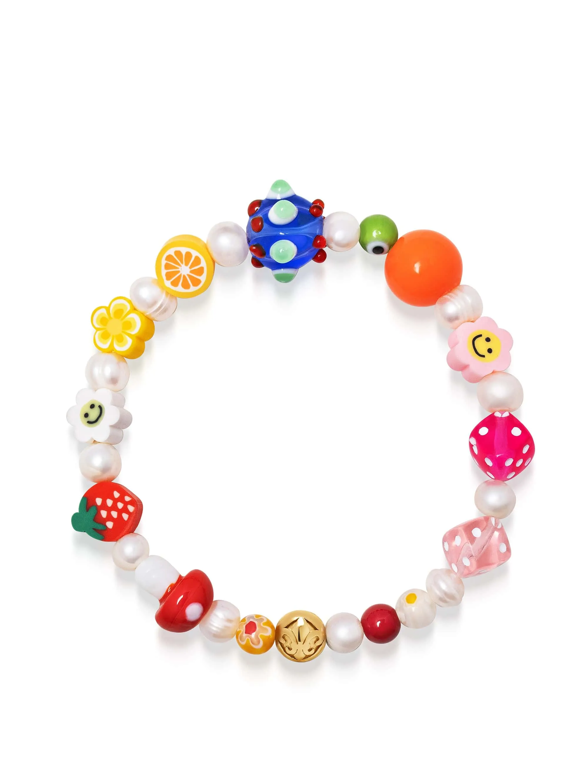 Women's Berry Pearl Bracelet with Assorted Beads