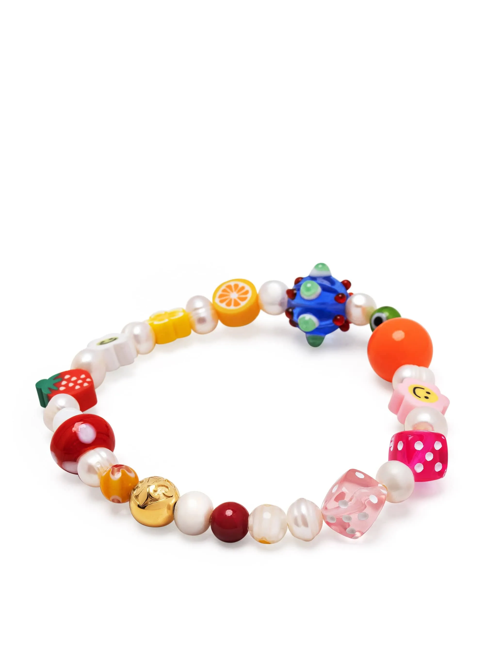 Women's Berry Pearl Bracelet with Assorted Beads