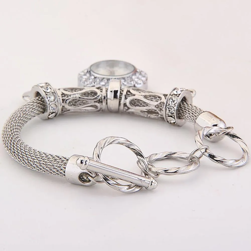 Women's Love Heart Bracelet Wrist Watch