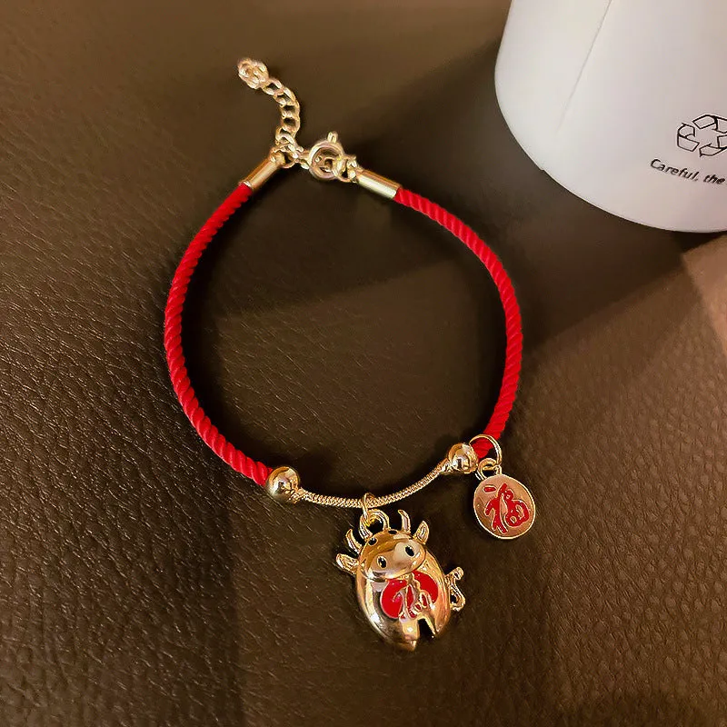 Year Of The Ox Transshipment Red String Bracelet