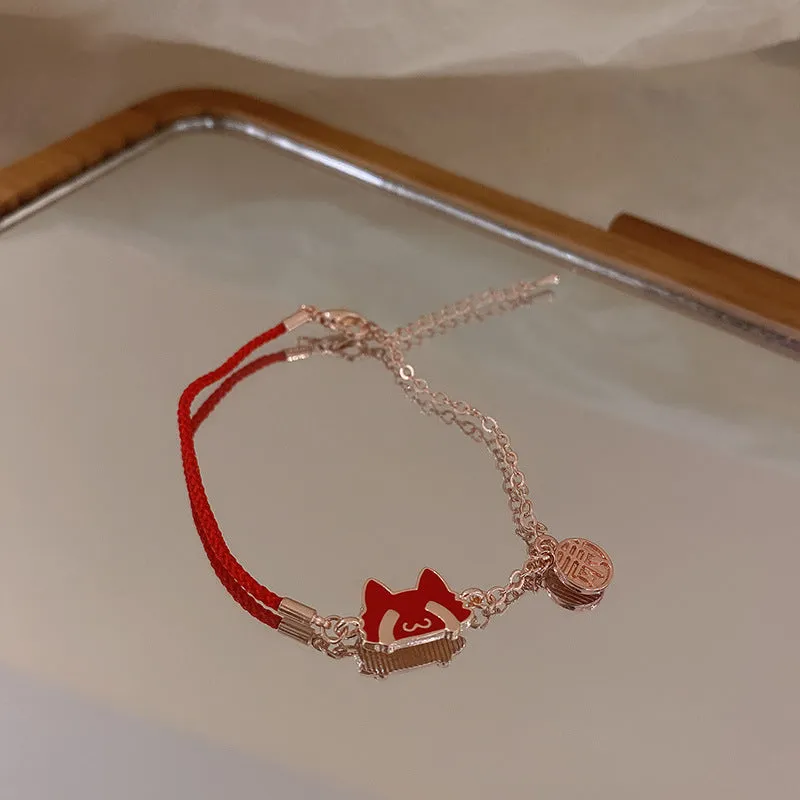 Year Of The Ox Transshipment Red String Bracelet