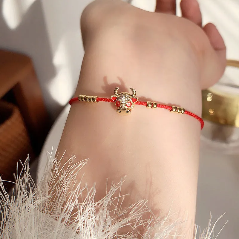 Year Of The Ox Transshipment Red String Bracelet