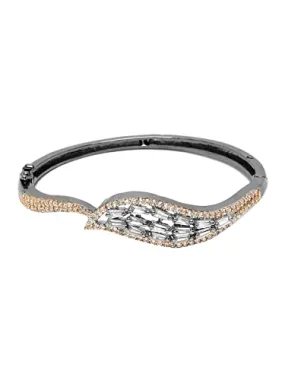 Yellow Chimes AD Bracelet for Women White American Diamond Bangle Bracelet High Grade Authentic AD Jewellery Bangle Style Bracelet for Women and Girls