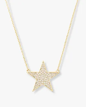 You Are My Shining Star Pave Necklace 18"